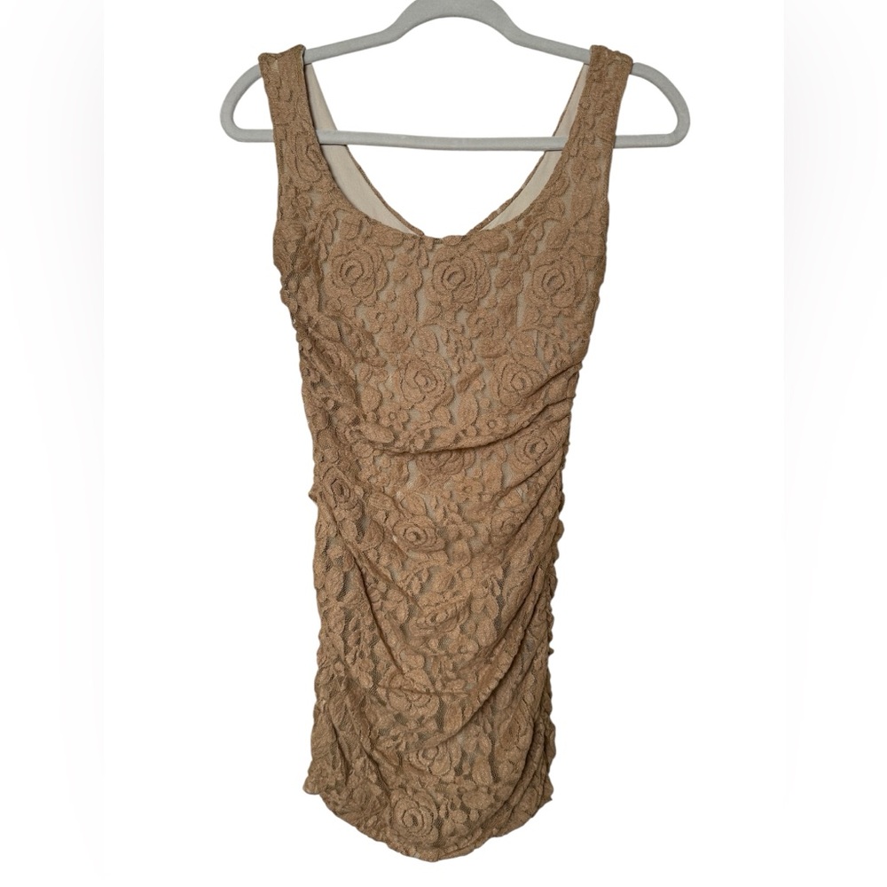 * Daisy Beige Lace Fabric Dress